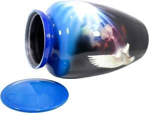 โกศอลูมิเนียมผู้หญิงและผู้ชายขนาดใหญ่แบบดั้งเดิมของตกแต่งบ้านที่เป็นของที่ระลึกขนาดเล็กสำหรับมนุษย์ขี้เถ้ากำมะหยี่ - Product Image 4