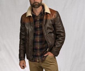 Top Design veste en cuir pour hommes 100% haute qualité support manches longues imperméable coupe-vent couleur personnalisée Logo prix raisonnable - Product Image 1