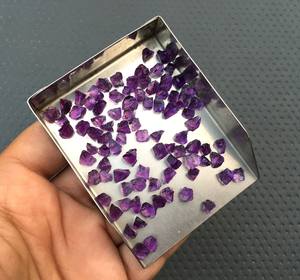 February Birthstone 50-Piece Natural Purple <b>Amethyst</b> 4-6 MM Loose Gemstones in Rough Size <b>Raw</b> <b>Amethysts</b> - Product Image 5