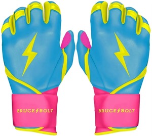 Guantes de Bateo de Cuero Dividido de Primera Calidad con Diseño de Logotipo Personalizado, Guantes de Bateo de Béisbol Antideslizantes de Calidad Profesional Bruce Bolt - Product Image 4