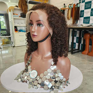 13X4 ENCAJE COMPLETO FRONTAL WATER WAVE BOB WIGS RAW BIRMESE RIZLY HAIR - Product Image 4