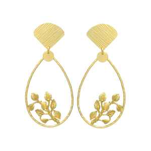 มาใหม่ต่างหูพู่ยาวชุบทองพร้อมต่างหูทองเหลืองต่างหูดีไซน์คลาสสิกสําหรับผู้หญิงและเด็กผู้หญิง - Product Image 1
