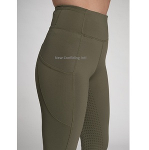 Culottes d'équitation populaires pour dames Leggings de cheval Vêtements équestres élégants Collants d'équitation personnalisés avec poches pratiques pour téléphone - Product Image 5