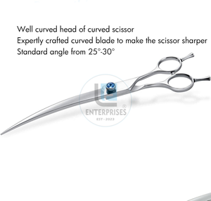 Tijeras de Peluquería Canina Profesionales OEM de Alta Calidad, Curvas, Modernas, de Acero Inoxidable de 8 Pulgadas, Portátiles para Perros y Gatos - Product Image 2