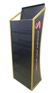 Conception personnalisée de support d'affichage de lubrifiant en métal Marque de marque de l'entreprise pour un montage facile de comptoir pour huile lubrifiante - Product Image 2