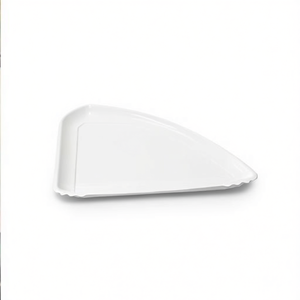 Assiettes en carton blanc personnalisées Mod. Tranche de 1/4 - Qualité alimentaire jetable pour sushi, sandwich, cookie, gâteau - Product Image 3