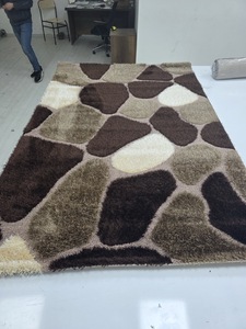 Tapis turc en jute Adiva Shaggy, réversible, à poils moyens, avec envers en latex, fabriqué à Gaziantep - Product Image 3
