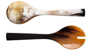 Juego de 2 cucharas de caviar de cuerno de búfalo pulido, mango de estilo animal, tamaño personalizable ecológico para uso en el hogar, Hotel, restaurante - Product Image 3