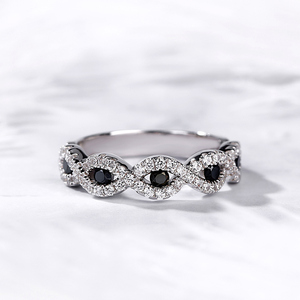 Jeulia Twist Lab Grown Diamond Sterling Silver Rose Gold Plated <b>Opening</b> Band <b>Ring</b> for Women - Product Image 5