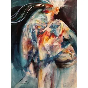 Catégorie Produit WC105 Southwest Spirit Warrior Art Céramique Dosseret Carrelage Mural Mural - Product Image 1