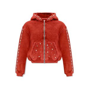 Sudadera con Capucha Unisex de Alta Calidad, 100% Algodón, Casual, con Pedrería Cosida, Forro Personalizado, Talla Grande, para Hombre, Gruesa - Product Image 3