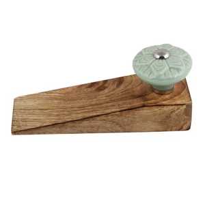 Decorative Wood Block Small <b>Door</b> Stopper Solid Teak Premium <b>Wooden</b> <b>Door</b> Stopper Modern Design Gate <b>Wedge</b> for Heavy <b>Doors</b> - Product Image 6