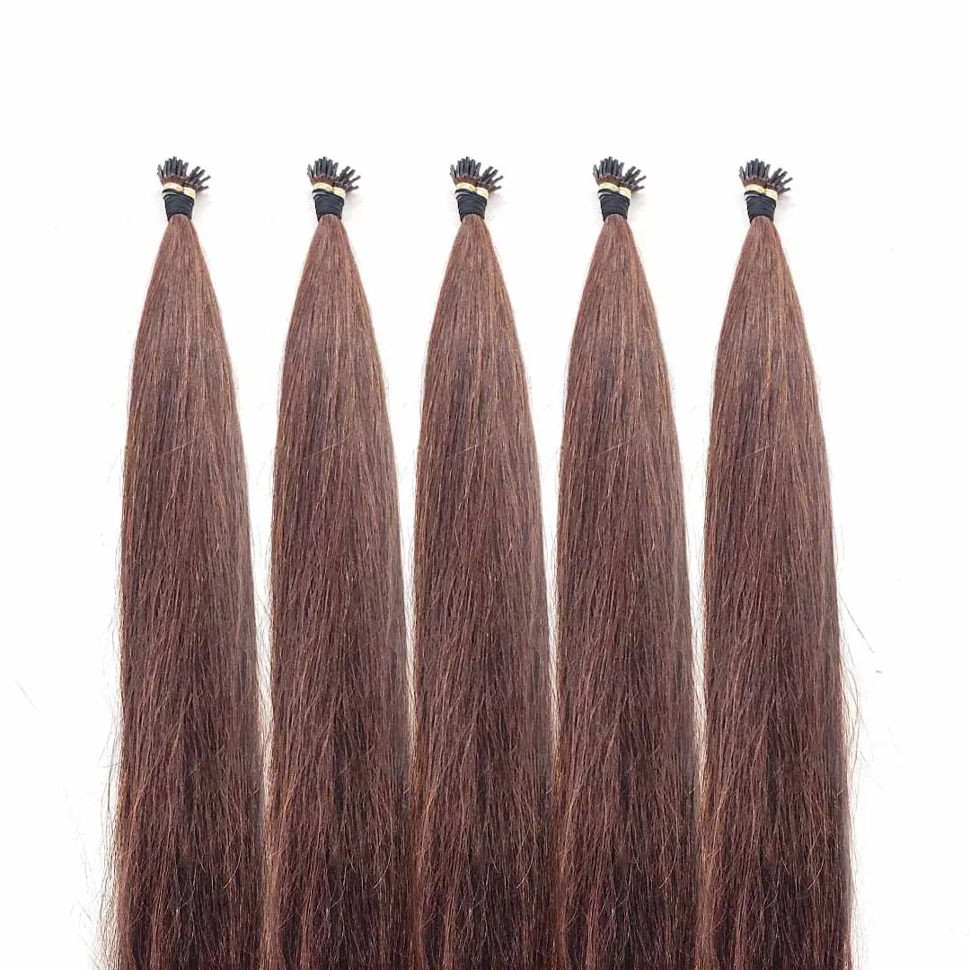 Best Selling Keratine Tips Pre Bonded Permanente Hair Extensions 100% Glad En Zijdezacht Ruwe Onbewerkte Tempel Haar Vendor