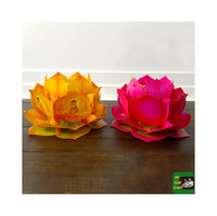 Offre Spéciale Lotus fleur forme Festival extérieur en plastique lanterne/biodégradable étanche flottant piscine lanternes Vietnam artisanat