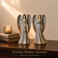 Ensemble de figurines d'anges artistiques en résine sculptées à la main, statues à ailes en forme de cœur, formes irrégulières, décorations spirituelles pour la maison, cadeaux