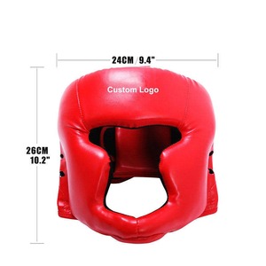 Protector de cabeza de boxeo de diseño personalizado de calidad superior Patrón de cara de cuero Premium Hecho en stock Material de PU de la mejor calidad - Product Image 5