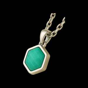 Colgante de amazonita Octágono de Plata de Ley 925 Unisex, joyería fina minimalista chapada en oro rodio, ajuste de bisel para regalo de cumpleaños - Product Image 3