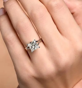 แหวนหมั้นเพชรมอยส์ซาไนต์ตัดเป็นของขวัญสำหรับเจ้าหญิง3.00CT - Product Image 3