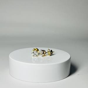 Pendientes de Diamante de Laboratorio con Corte Brillante, 2.00 Quilates, Pureza VS1, Certificado GIA, Oro Amarillo de 14k, Minimalistas, Unisex, para Boda, Compromiso, Fiesta - Product Image 3