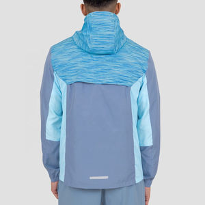 Bon marché Ensemble 2 pièces avec fermeture éclair personnalisée pour hommes Vestes de survêtement coupe-vent élastiques unisexes en nylon imperméables pour hommes - Product Image 6