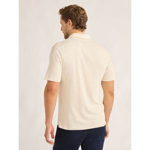 Summer New Men's Solid Color Short-Sleeve for Polo Shirts Casual Cotton T-Shirt with Lapel Pullover Work Clothes in Blue White - Product Image 2