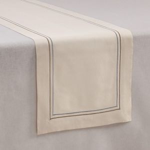 Camino de Mesa de Lino con Tonos Cálidos y Bordado Sutil que Enriquece el Ambiente de la Mesa de Comedor, Invitando a una Atmósfera Acogedora para Cenas Familiares en el Hogar - Product Image 4