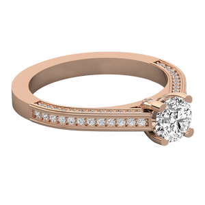 Anillo de Oro de 9K para Mujer con Diamante Solitario Cultivado en Laboratorio, Elegante y Lujoso - Product Image 2