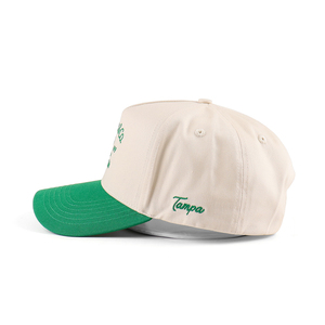 หมวกเบสบอล5แผงของผู้ชายสไตล์อเมริกันออกแบบลายปักลายจุดสีทูโทนแนวสตรีทสปอร์ตกันน้ำได้ทั่วไปออกแบบโลโก้ได้ตามต้องการ - Product Image 4