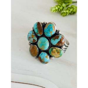 Bobby Johnson Royston Turquoise & Sterling <b>Silver</b> Fashion <b>Cuff</b> <b>Bracelet</b> - Product Image 4