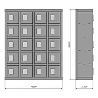 Casier électronique en métal de haute qualité, 20 portes pour usine, école, hôpital, gymnase, hôtel, serrure à mot de passe électronique numérique