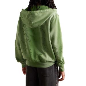 Nouveaux sweats à capuche zippés pour hommes, personnalisables, effet vieilli, 100% coton, French Terry, sweats à capuche zippés à épaules tombantes pour hommes - Product Image 2