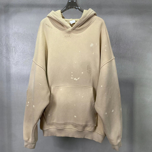 Vente en gros personnalisé 360gsm sweat à capuche lourd unisexe coton sweat surdimensionné hommes Hip Hop Vintage lavage DDP expédition - Product Image 2