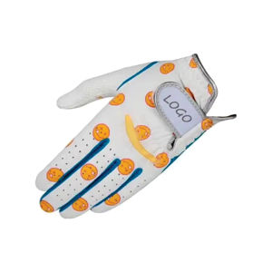 Gants de golf pour hommes en gros de haute qualité 100% cuir Cabretta véritable nouveau Design respirant impression de Logo personnalisé de haute qualité - Product Image 2