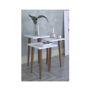 Table d'appoint carrée en acier forgé, moderne, blanc, marbre antique, or, décoration de salon, table design élégante avec marbre - Product Image 4