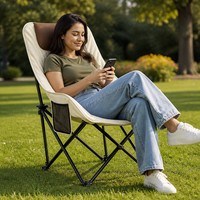 Chaise de camping avec sac de transport en tissu Oxford pliable et portable