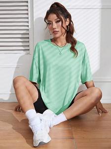 T-shirts pour femmes, unis, simples, décontractés, coupe ajustée, manches courtes, polyvalents, pour jeunes filles, streetwear, vêtements esthétiques - Product Image 5