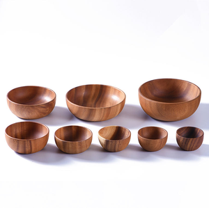 Cuencos decorativos de madera para servir Almacenamiento de alimentos Real Acacia Ecológico Cuenco para servir a precios al por mayor por glowin fashion - Product Image 4