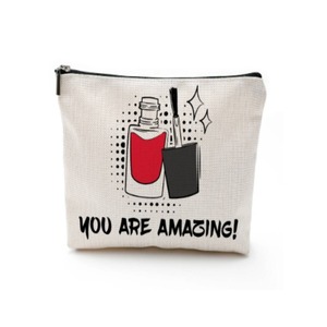 กระเป๋าเครื่องสำอางผ้าใบผ้าฝ้ายธรรมชาติเป็นมิตรกับสิ่งแวดล้อมกระเป๋าเครื่องสำอางขนาดเล็กสำหรับการเดินทางกระเป๋าซิปสำหรับบรรจุภัณฑ์ความงาม - Product Image 3