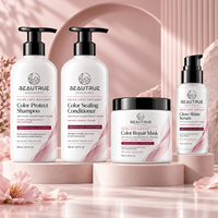 Ensemble Shampooing et Après-Shampooing Colorant Personnalisé, Masque Capillaire Protection Couleur et Sérum Brillance, Soin Professionnel de Salon pour Cheveux Secs et Abîmés