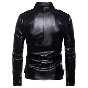 Blouson de moto en cuir véritable enduit pour homme et femme, nouvelle arrivée, avec col montant, motif brodé de lettres pour le sport - Product Image 3