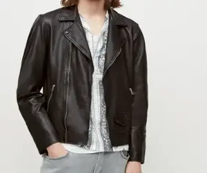 Couro Melhor Design Nova Chegada Hot Sale Outdoor Wear Men Leather Jacket