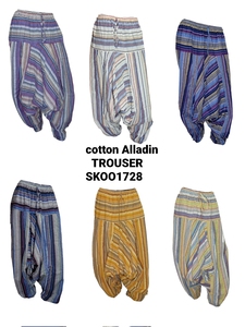 Monos de lana Blast Alladin unisex, pantalones cargo bohemios de cintura media con estilo, ajuste regular, Parte delantera plana para hombres y mujeres - Product Image 4