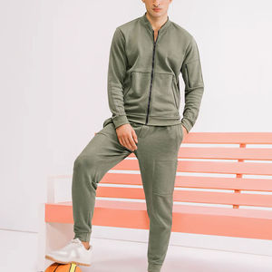 Chaqueta y Pantalones de Forro Polar 100% Algodón con Capucha, Transpirables, para Entrenamiento, Fitness, Ropa Casual, con Logotipo Impreso, Suministro OEM, para Hombre - Product Image 4