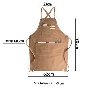 2025 Custom Waterproof <b>Canvas</b> Cooking Kitchen <b>Apron</b> With Logo - Product Image 2