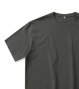 เสื้อยืดสีดำคอกลมสำหรับผู้ชายเสื้อยืดสีพื้นสำหรับฤดูร้อน - Product Image 2