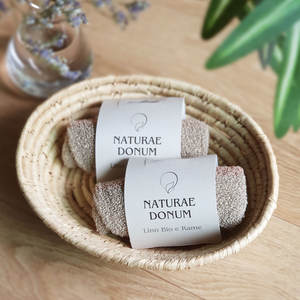 ถุงมืออาบน้ำขัดผิวสองชั้น ผสมใยผ้าลินินธรรมชาติและใยทองแดง ป้องกันการแพ้ ผลิตในอิตาลี ดีต่อสุขภาพ ไมโคร - Product Image 3