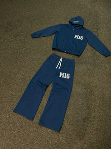 Fabricación profesional Alta calidad 100% Algodón Cremallera Chándales Panel doble Calidad Premium Patrón sólido Diseño personalizado - Product Image 5