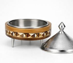 Casserole de luxe en acier inoxydable, chauffe-plat isolé avec revêtement intérieur martelé, couvercle, écologique, sans danger pour les aliments, tout usage - Product Image 4