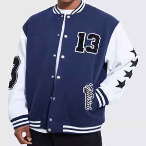 OEM Customizable Varsity Jacket for Men 100% Wool Plus Size College Winter Style Embroidery Lettermen Baseball Team 100% Cotton - Product Image 6