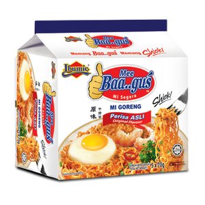 Ibumie Always Mi goreng 5สูตรที่น่าตื่นเต้นอาหารฮาลาลทอด MEE รสดั้งเดิม Penang Nyonya แป้งสาลีแบบกึ่งสำเร็จรูป - Product Image 5